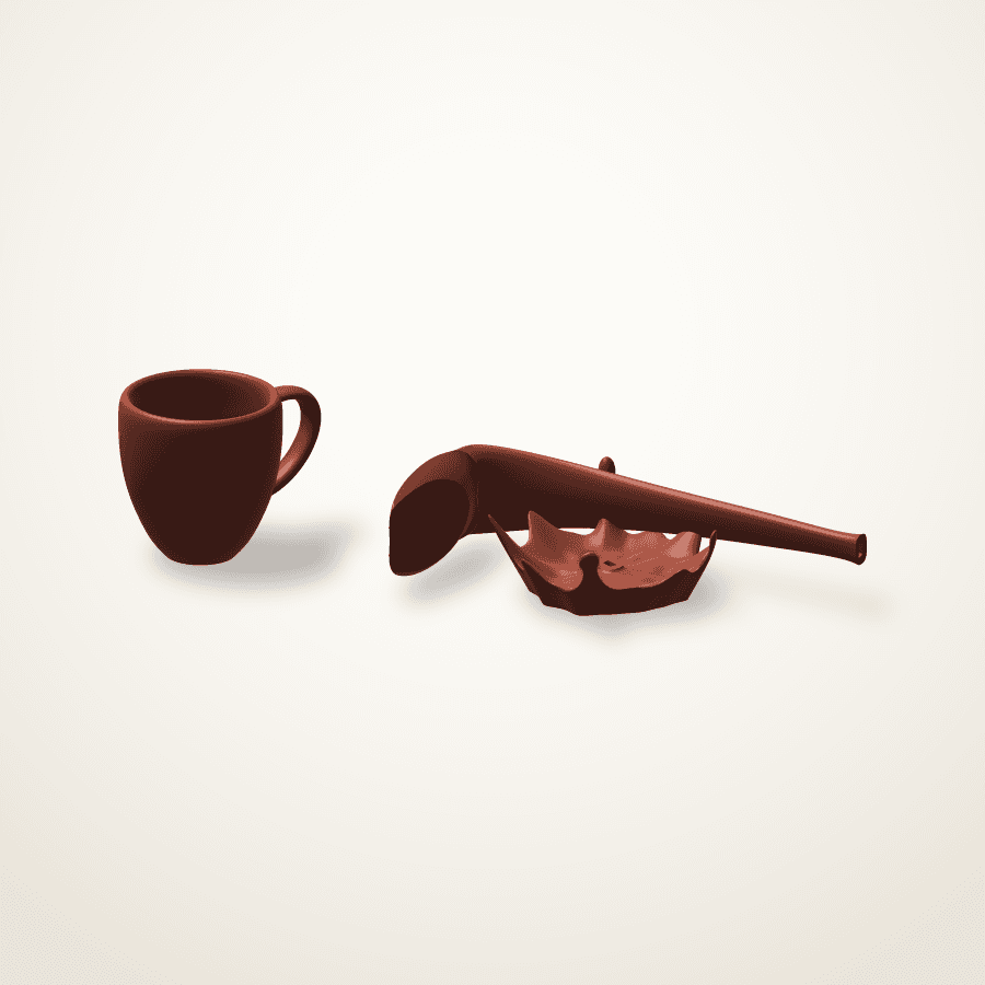 Ilusión de taza flotante
