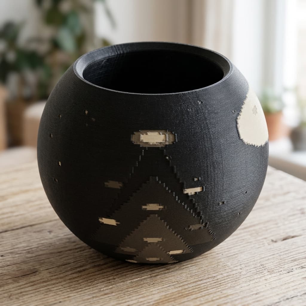Bola de Navidad · árbol y luna, para vela